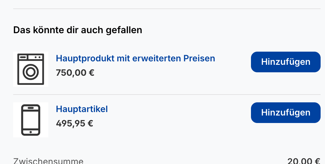 Cross-Selling im Checkout