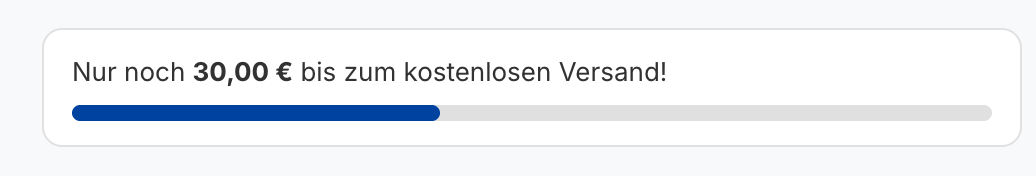 Gratisversand-Fortschrittsbalken